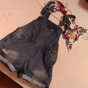 Overall Denim shorts